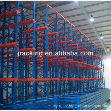 Jracking Q235 pallet shelf metal shed sale, steel used drive-in warehouse rack